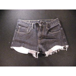 LEVIS 505 CUTOFF JEANS SHORTS Womens Size 16 W 29 Straight Black Daisy Duke
